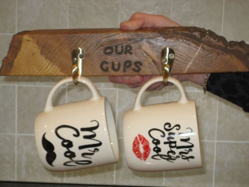 Country Kitchen Wall Mounted Mug/Cup Rack