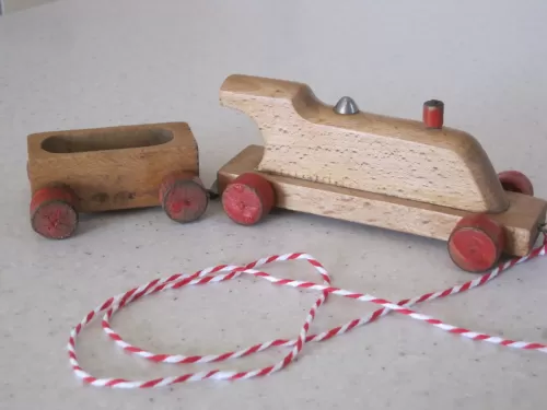 Victorian wooden toy train