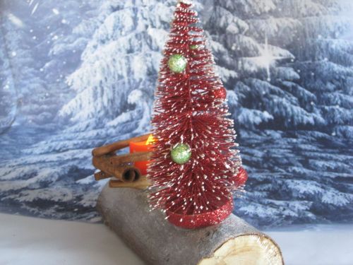 Simple Glitter Tree Red #221