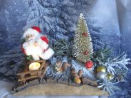  Santa with Woodland Animals Table Decoration #228