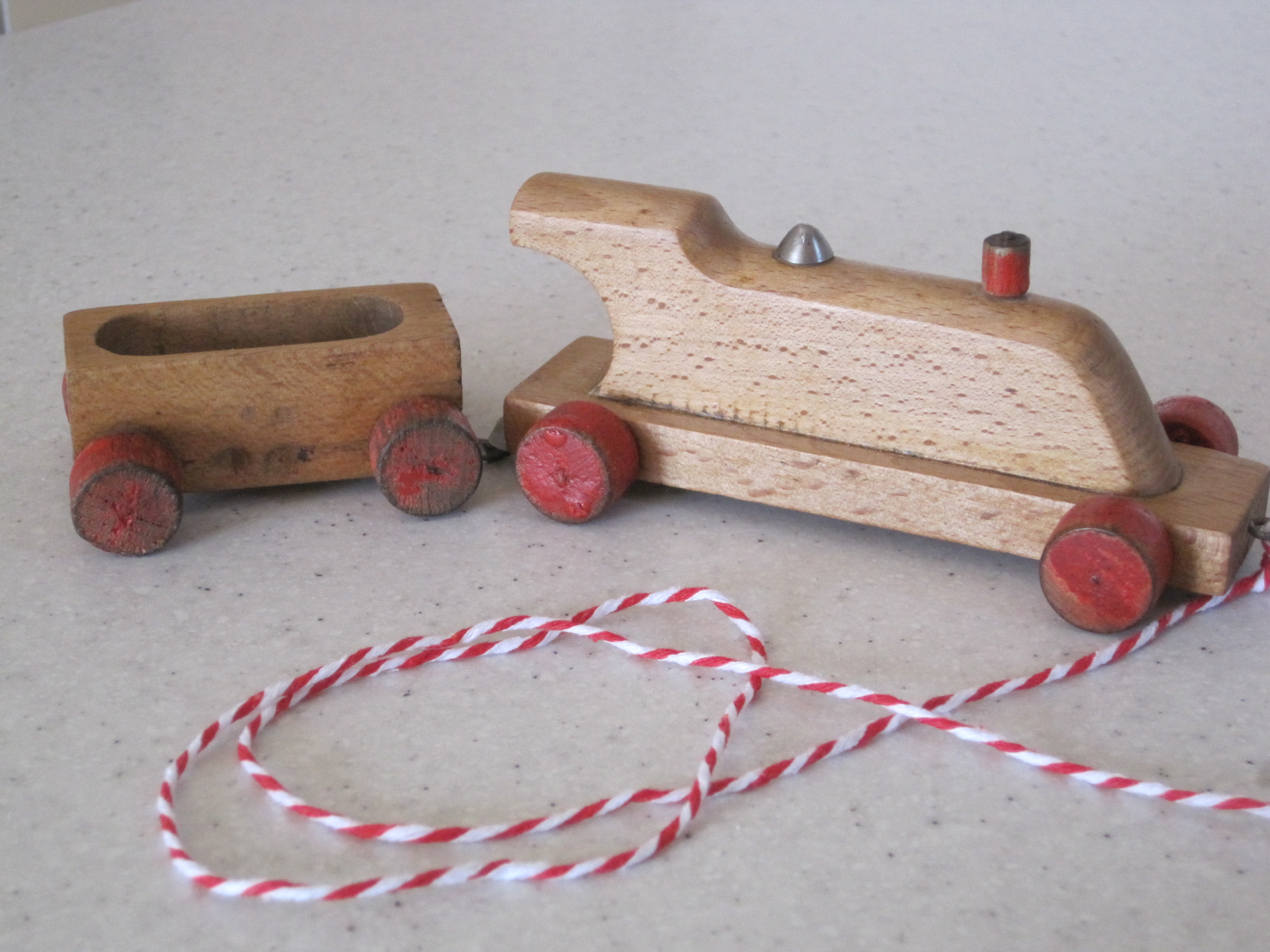 Child's Victorian wooden toy train